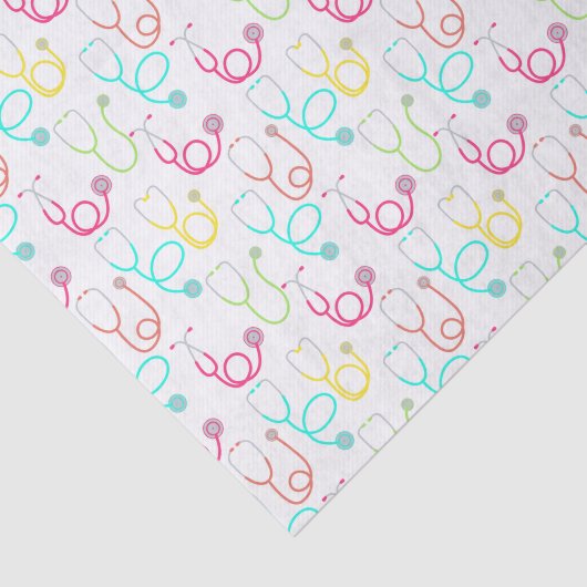 Neon Stethoscoop patroon Tissuepapier (Detail)