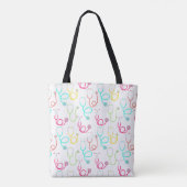 Neon Stethoscoop patroon Tote Bag (Achterkant)