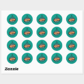 Neon stick op Sticker, glanzend Ronde Sticker (Vel)