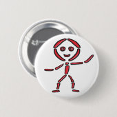 Neon Stickman Ronde Button 5,7 Cm (Voorkant /achterkant)