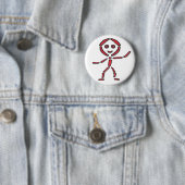 Neon Stickman Ronde Button 5,7 Cm (In situ)