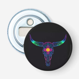 Neon Stier Button Flesopener
