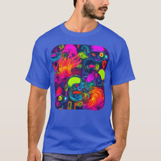 Neon Stijl 80s Retro Feest Kleur Glow grappig T-shirt