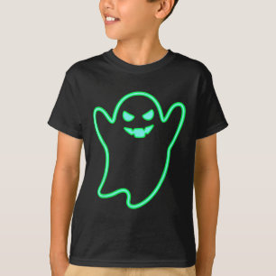 Neon-stijl Cartoon Ghost Halloween T-shirt