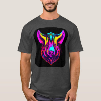 Neon stijl kleur electro rave feest grappig t-shirt