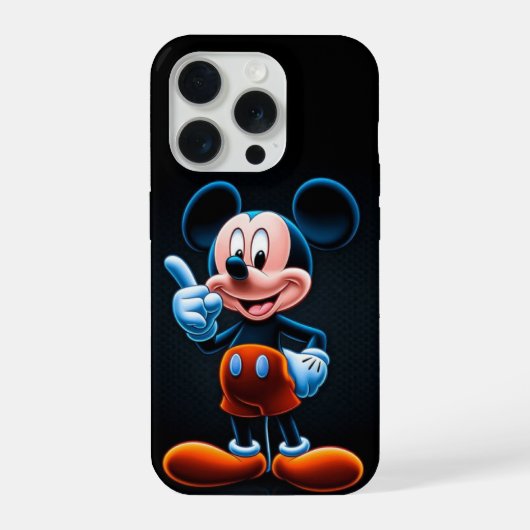 Neon Stijl Knuffel Muis iPhone Hoesje (Achterkant)