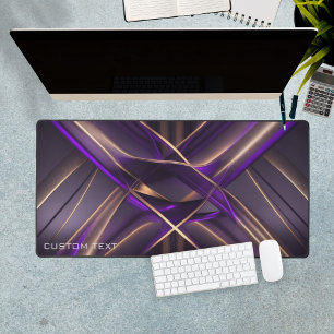 Neon Stijl Paars Goud Aangepaste Gaming Uitgebreid Bureaumat