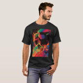 Neon-stijl poster, jaren 80 t-shirt (Voorkant volledig)