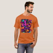 Neon stijl UV Glow feest Rave grappig T-shirt (Voorkant volledig)