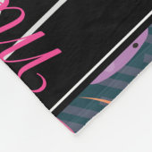 Neon Stingrays Colorful Fun Monogram Eigen naam Fleece Deken (Hoek)