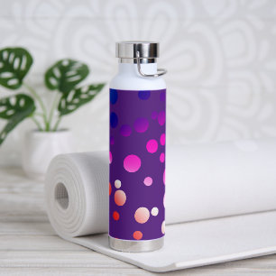 Neon-Stippen op Paars Waterfles