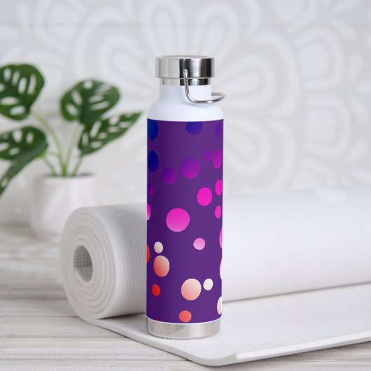 Neon-Stippen op Paars Waterfles (Yoga)