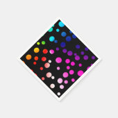 Neon Stippen op zwart Servet (Hoek)