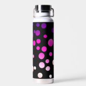 Neon Stippen op zwart Waterfles (Achterkant)