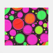 Neon Stippenfeest Fleece Deken (Voorkant (Horizontaal))