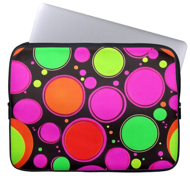 Neon Stippenfeest Laptop Sleeve (Voorkant)