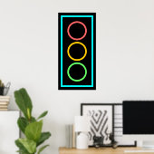 Neon Stoplight Poster (Thuiskantoor)