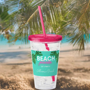 Neon Strand Alsjeblieft Bachelorette Feest Persoon Acryl Drinkbeker