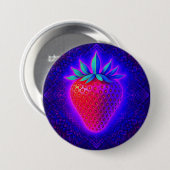 Neon Strawberry levendige Look badge Ronde Button 7,6 Cm (Voorkant /achterkant)