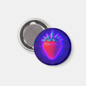 Neon Strawberry levendige Look magneet (Voorkant / Achterkant)