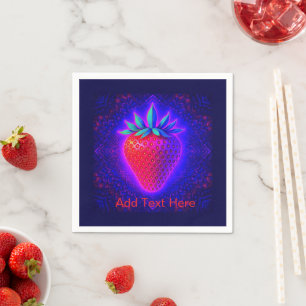 Neon Strawberry levendige Look servet