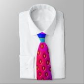 Neon Strawberry levendige Look Tie Stropdas (Gebonden)