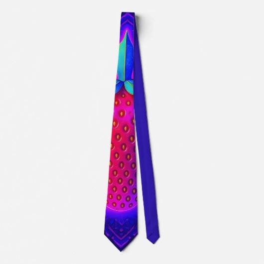 Neon Strawberry levendige Look Tie Stropdas (Voorkant)