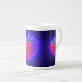 Neon Strawberry levendige uitzicht bone china mok (Voorkant rechts)