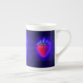 Neon Strawberry levendige uitzicht bone china mok (Rechts)