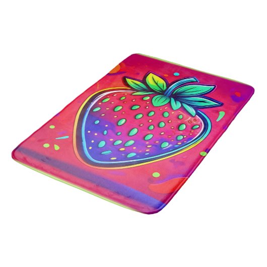 Neon Strawberry Pop Badmat (Gekanteld)