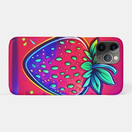 Neon Strawberry Pop Case-Mate iPhone Case (Achterkant (horizontaal))