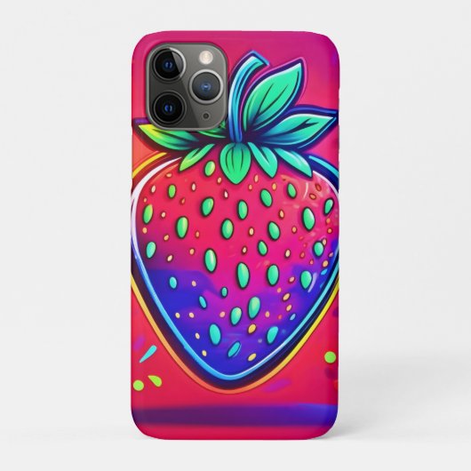 Neon Strawberry Pop Case-Mate iPhone Case (Achterkant)