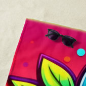 Neon Strawberry Pop Strandlaken (In situ)