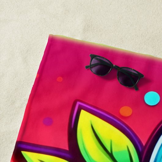 Neon Strawberry Pop Strandlaken (In situ)