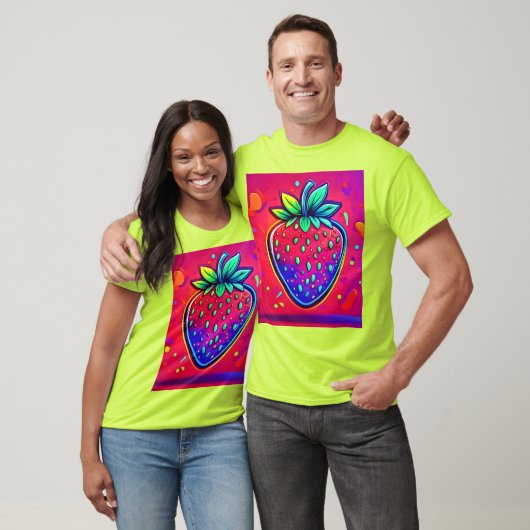 Neon Strawberry Pop T-shirt (Unisex)
