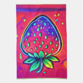 Neon Strawberry Pop Theedoek (Verticaal)