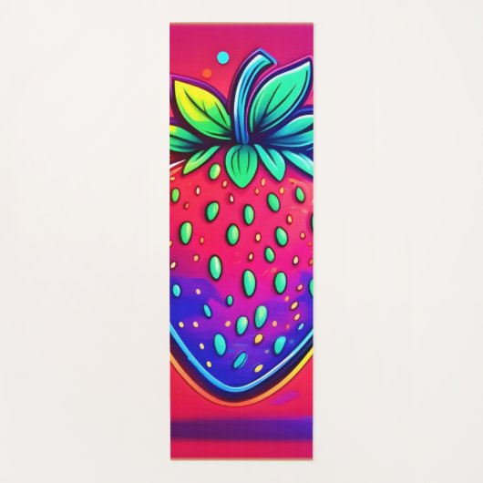 Neon Strawberry Pop Yogamat (Voorkant)