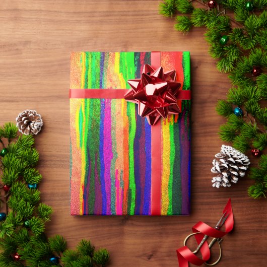 Neon streep inpakpapier (Feestdagen Geschenken)