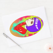 Neon Street Ovale Sticker (Envelop)