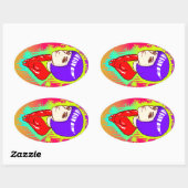 Neon Street Ovale Sticker (Vel)