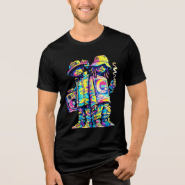 Neon Street Vibes Hip Hop Duo Graphic Tri-Blend Shirt