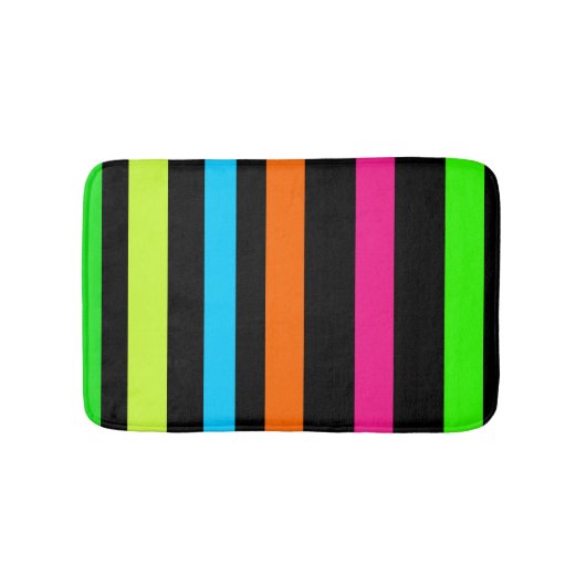 Neon strepen badmat (Voorkant)