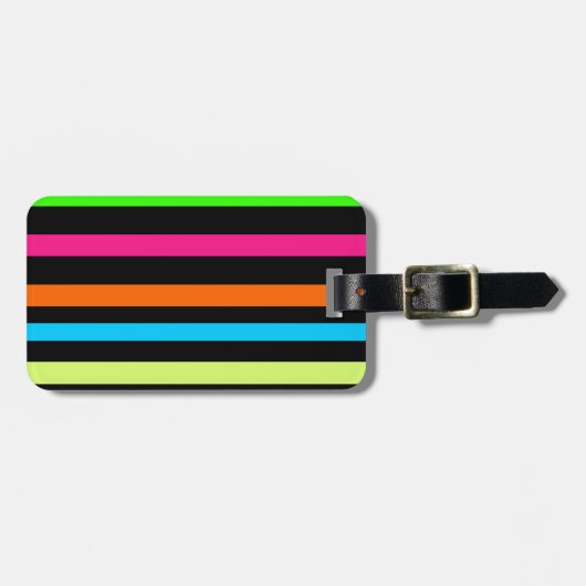 Neon strepen bagagelabel (Voorkant horizontaal)