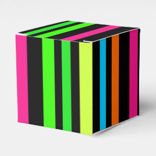 Neon strepen bedankdoosjes