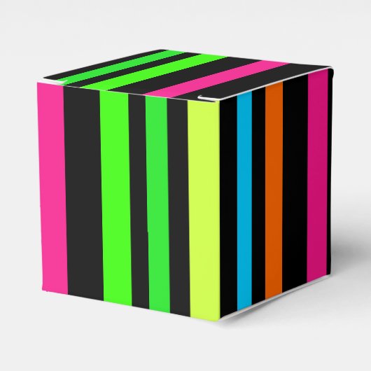 Neon strepen bedankdoosjes (Voorkant Zijde)