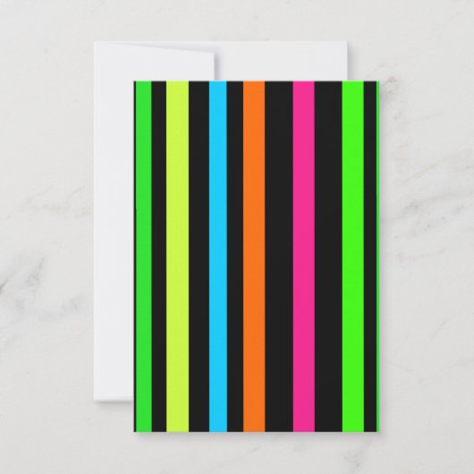 Neon strepen bedankkaart (Voorkant)