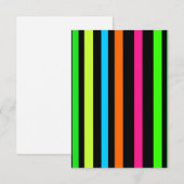 Neon strepen bedankkaart (Voorkant / Achterkant)