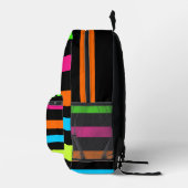 Neon strepen bedrukte rugzak (Rechts)