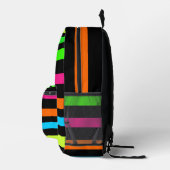 Neon strepen bedrukte rugzak (Rechts)