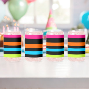 Neon strepen blikvorm glas